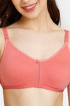 Rosaline Everyday Double Layered Non Wired 3/4th Coverage T-Shirt Bra - Georgia Peach — thumbnail 4